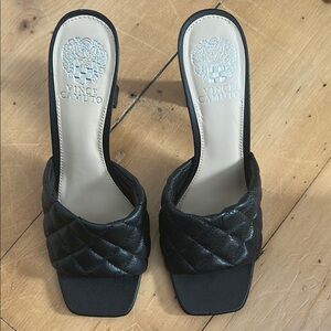 Vince Camuto Black Quilted heels